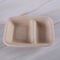 750ml 2 Compartment Biodegradable Pulp Food Containers Microwaveable