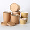 Sustainable 460ml 16oz Disposal Kraft Paper Cup Soup Containers