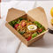 Eco-friendly Folded Kraft Paper Food Box for Fast Food,Salad, Fruit