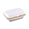 600ml Takeaway White Clamshell Lunch Food Box Sugar Cane Fiber
