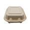 Ecofriendly 140mm Bagasse clamshell Containers For Hamburger