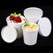 8 Oz Eco Friendly Disposable White Paper  Kraft Soup Cup  With Lids