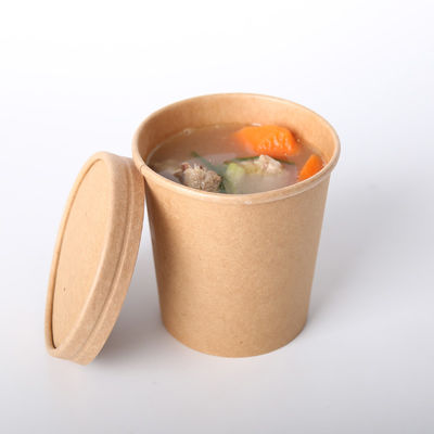 Environmental Kraft Paper Bowls Yogurt Ice Cream Soup for Takeaway