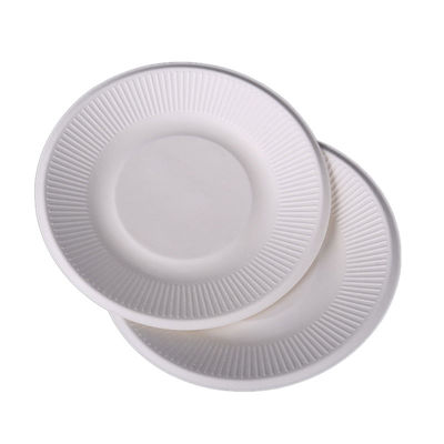 Compostable  5 6 7 8 9 10 Inch Bagasse Paper Round Plate