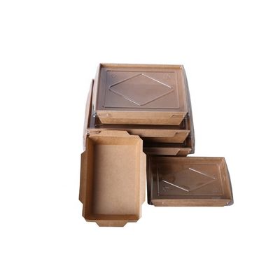 Rectangle Bakery OEM Visible Biodegradable Takeaway Packaging