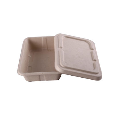 SGS  Biodegradable Wheat Straw Fruit Pulp Food Containers With Lid