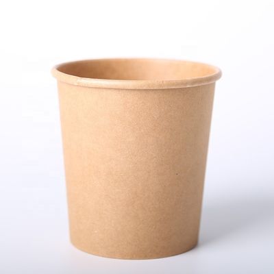 Leak Resistance Rigid 8oz Kraft Paper Cups  Ice Cream Tub