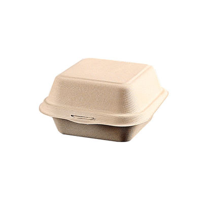 Pulp Moulding Bagasse Clamshell Box Food Containers Biodegradable Micwavable