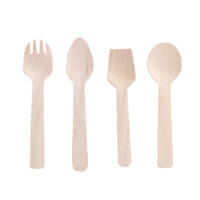 Disposable Takeout 16CM Wooden Forks And Spoons Disposable