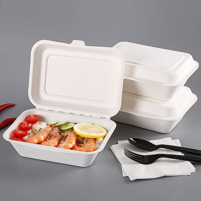 Biodegradable Disposable Clamshell Bagasse Food Containers
