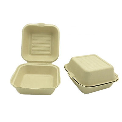 Sanitary Hamburger 600ML Bagasse Food Containers