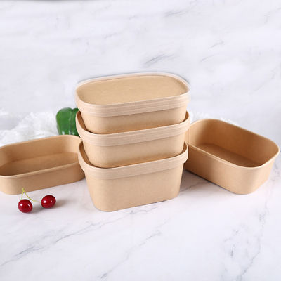 SGS 650ml Square Compostable Biodegradable Take Away Containers Packaging