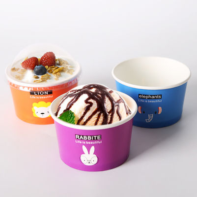Takeaway Leakproof Kraft 4oz Disposable Ice Cream Cups