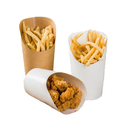 SGS Thickened  Eco Friendly Paper Disposable French Fry Holder