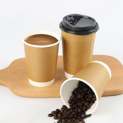 16oz Coated Printed Double Wall Takeaway Coffee Cups Eco Friendly