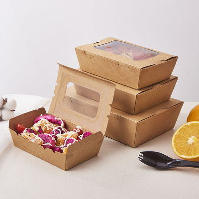 Thickened Sandwich Platter Food Grade Cardboard Boxes PET Clear Window