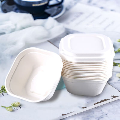 FDA Sugarcane Bagasse Takeaway Food Containers 6x6&quot; Refrigerable