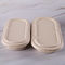 Nontoxic Greaseproof Bagasse 65mm Pulp Food Containers