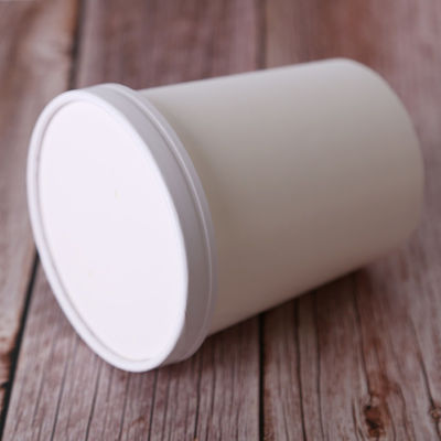 Disposable White Kraft Paper Soup Cups with Lid for Takeaway