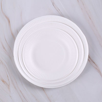 Lightweight Restaurant Disposable Sugarcane Pulp Plates Convenient