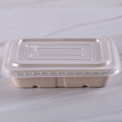 SGS  Biodegradable Wheat Straw Fruit Pulp Food Containers With Lid