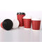 Ripple 16oz Coffee Printed Takeaway  Disposal Kraft Paper Cups With Lids