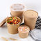 Eco Friendly 12oz Disposal Kraft Soup Cup Bowl Stocked Oil Proof  Recyclable