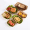 Disposable Take Away Kraft Paperboard Food Tray for Hot Dogs Chips Fried Chickens