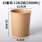 Disposable Biodegradable SGS 1050ml  Kraft Paper Cups