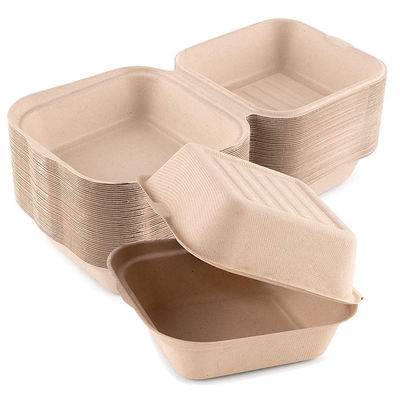 Sanitary Hamburger 600ML Bagasse Food Containers