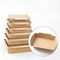 Harmless Brown Cardboard 1600ML Paper Takeaway Containers