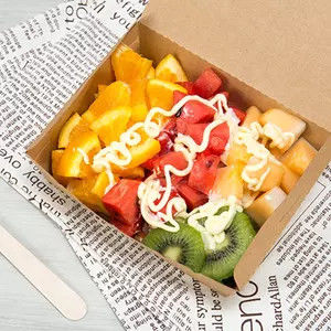 Harmless Disposable Biodegradable Paper Takeaway Boxes