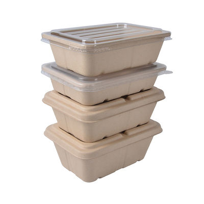 SGS  Biodegradable Wheat Straw Fruit Pulp Food Containers With Lid