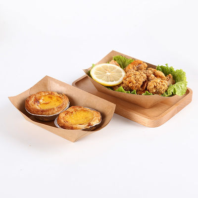 Boat Shape Waterproof Fried Compostable Takeaway Containers