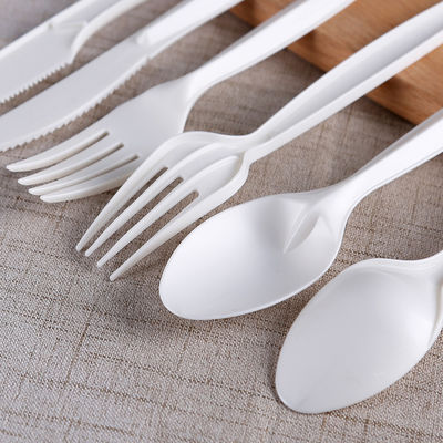 Bioplastic Compostable Cornstarch PLA Cutlery Utensils Sturdy