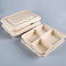 Catering Leak Proof 4 Compartment Pulp Food Containers Oil Absorbing