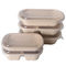 850ml Sugarcane Bagasse Disposable Clamshell Containers Waterproof