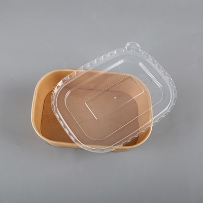 PP Lid Serving Disposable  Paper Takeaway Fruit Salad Containers