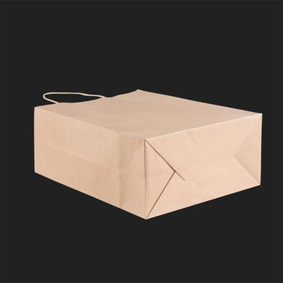 Recyclable Paper Grocery Rope Handle Gift Bags Square Bottom