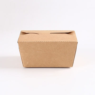 300gsm Food Grade Brown Paper Takeaway Containers  Leak Proof