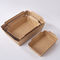 700ml Disposable Brown Kraft Paper Takeaway Boxes Square Shape